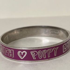 COACH limited edition Poppy pink enamel bangle bracelet